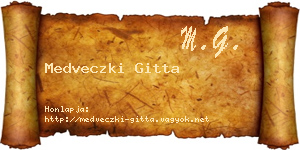 Medveczki Gitta névjegykártya